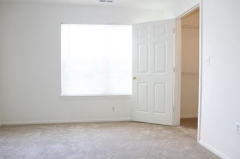 Bedroom with large walk in closet